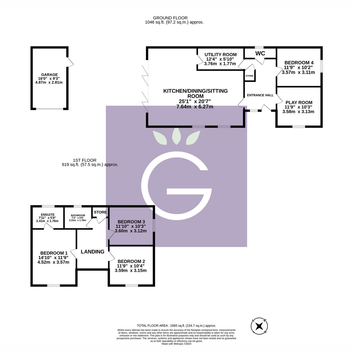 Floorplan for Garde Road, Sonning, Reading