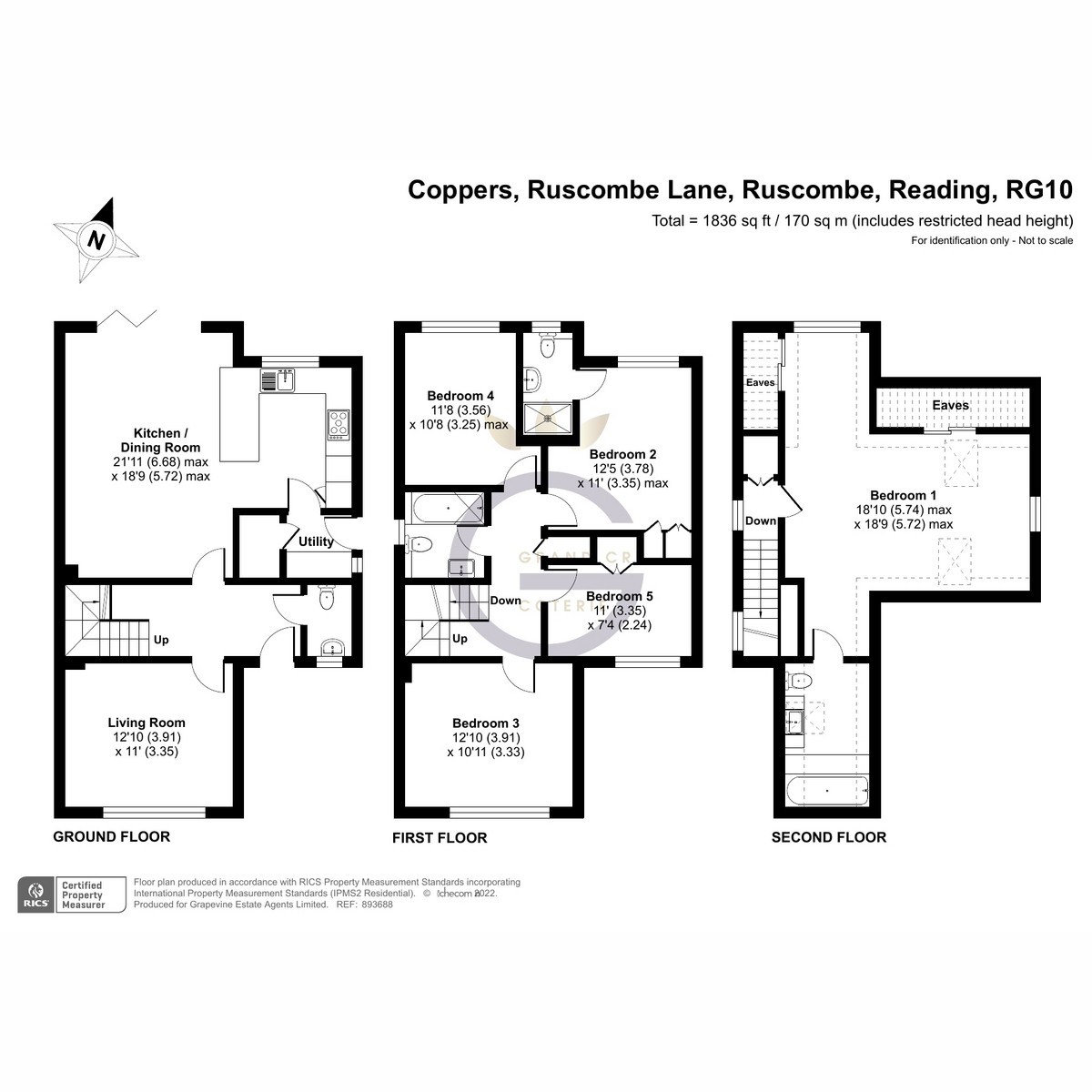 Floorplan for Ruscombe Lane, Ruscombe, RG10