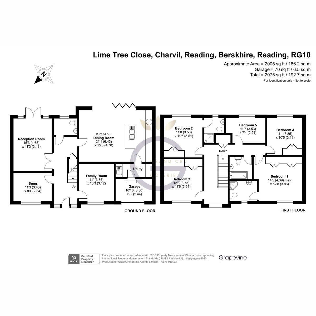 Floorplan for Lime Tree Close, Charvil, RG10