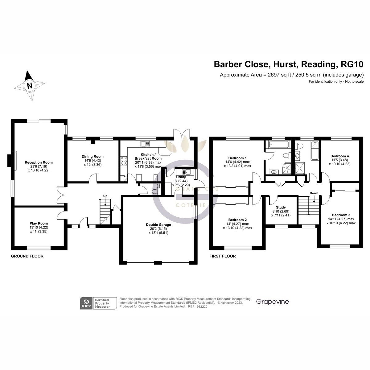 Floorplan for Barber Close, Hurst, RG10