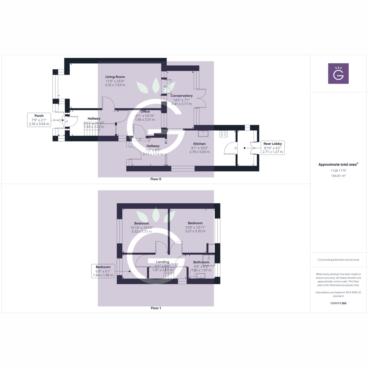 Floorplan for Eastcourt Avenue, Earley, RG6