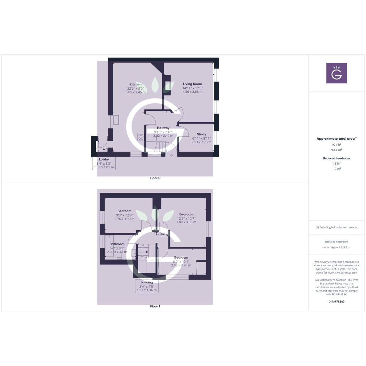 Floorplan for Upavon Drive, Reading , RG1