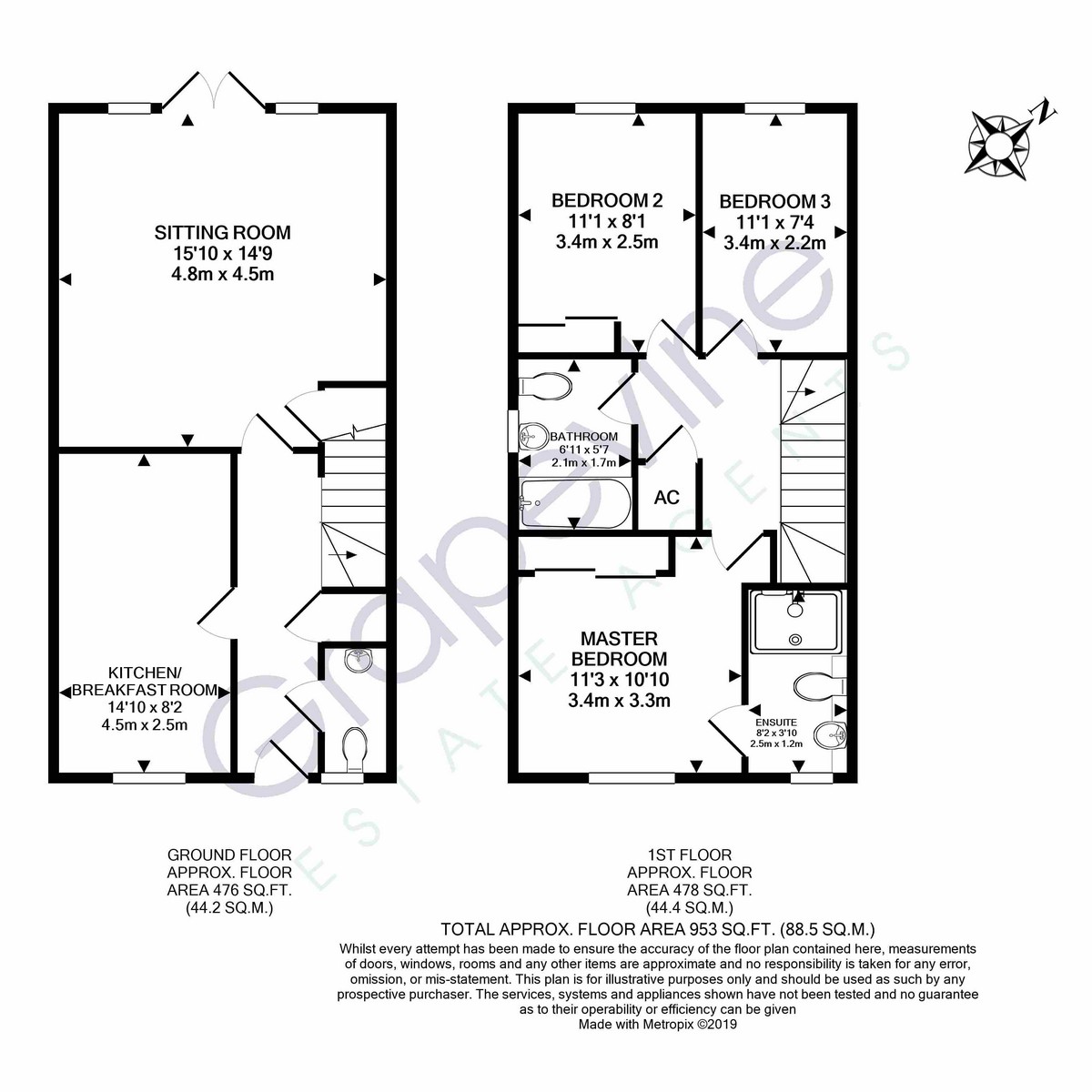 Floorplan for Garraway Close, Ruscombe, RG10